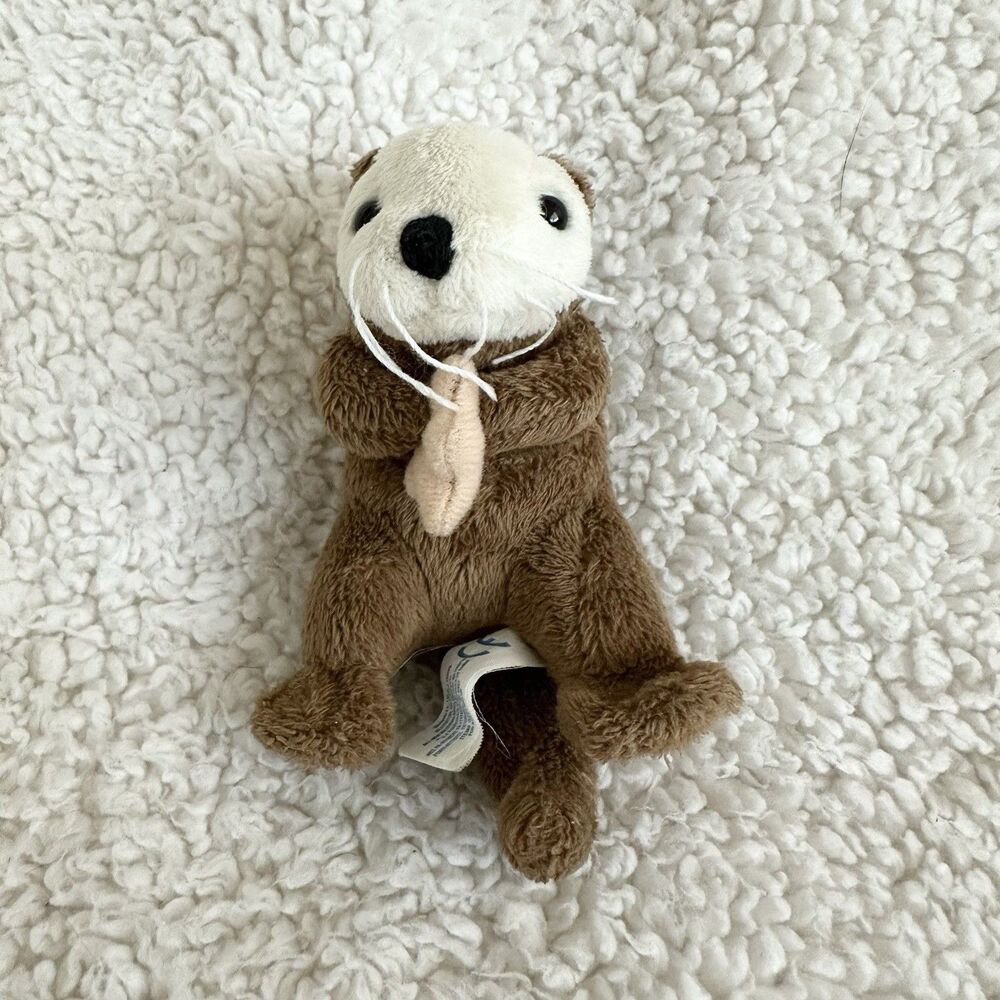Wishpets Tiny Puffle Sea Otter Plush 4” Stuffed Animal Toy